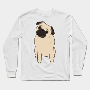 Cute Pug sitting Long Sleeve T-Shirt